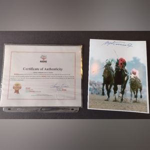 Angel Cordero 8x10 autographed picture